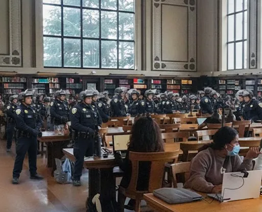 UCPD officers at Doe Library